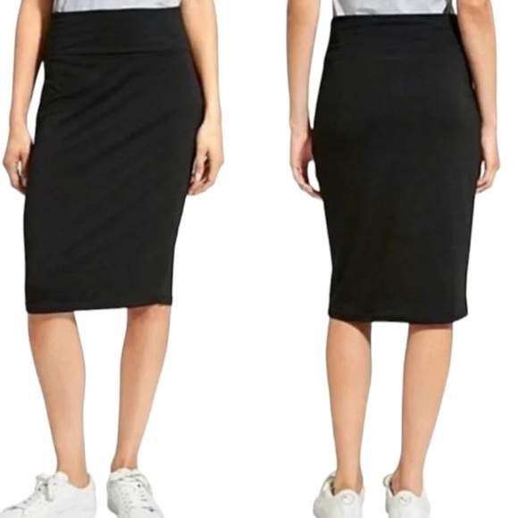 Athleta High Rise Tube Pencil Skirt Black - Picture 2 of 7